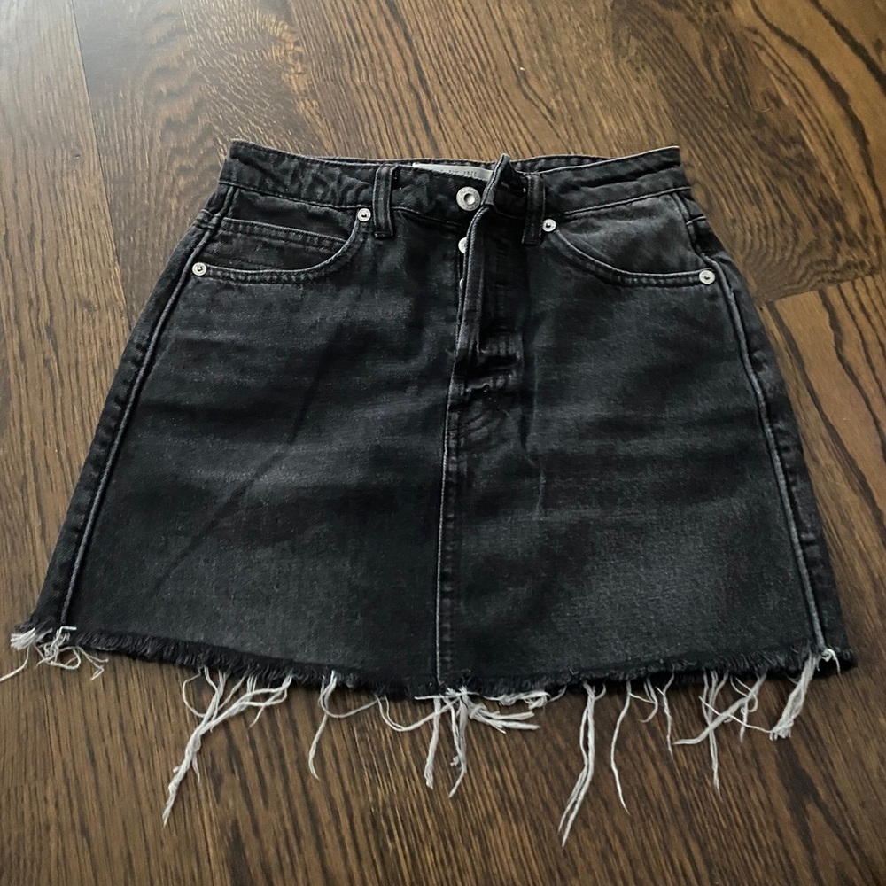 We the free black jean skirt